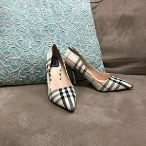 Plaid heels